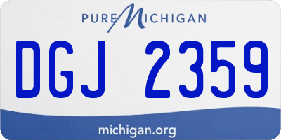MI license plate DGJ2359