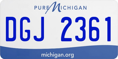MI license plate DGJ2361