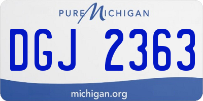 MI license plate DGJ2363