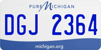 MI license plate DGJ2364