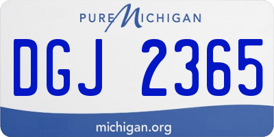 MI license plate DGJ2365