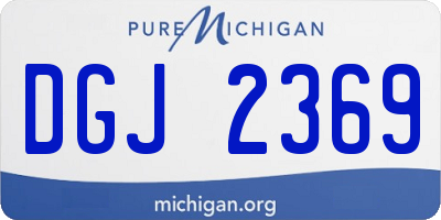 MI license plate DGJ2369