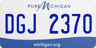 MI license plate DGJ2370