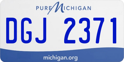MI license plate DGJ2371