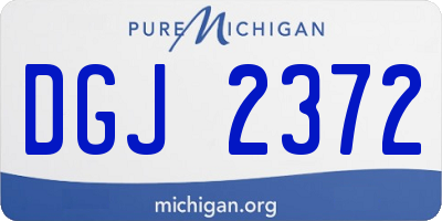 MI license plate DGJ2372