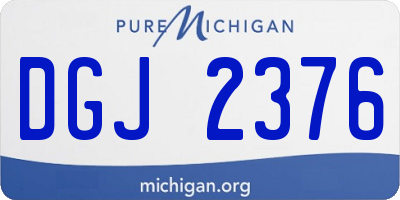 MI license plate DGJ2376