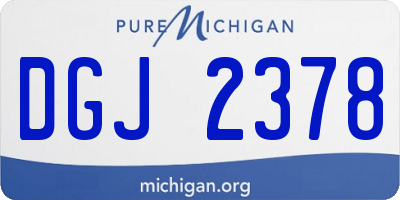 MI license plate DGJ2378
