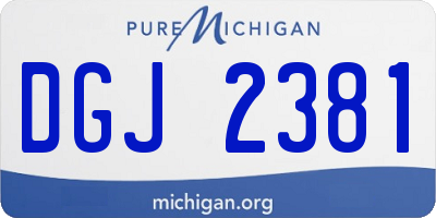 MI license plate DGJ2381