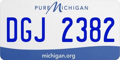 MI license plate DGJ2382