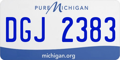 MI license plate DGJ2383