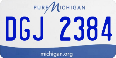 MI license plate DGJ2384