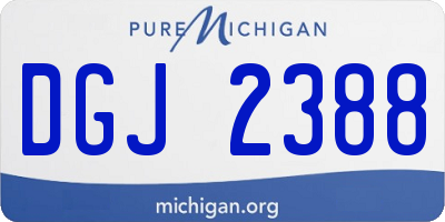 MI license plate DGJ2388