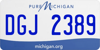 MI license plate DGJ2389