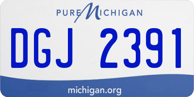 MI license plate DGJ2391