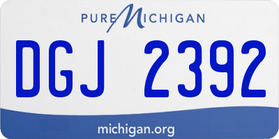 MI license plate DGJ2392