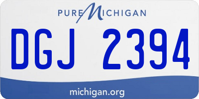 MI license plate DGJ2394