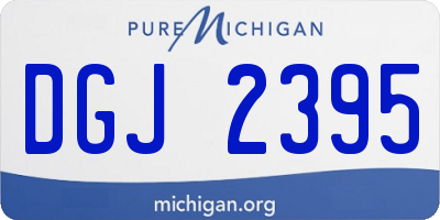 MI license plate DGJ2395