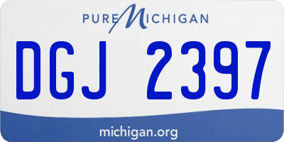 MI license plate DGJ2397