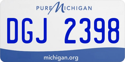 MI license plate DGJ2398