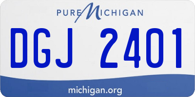 MI license plate DGJ2401