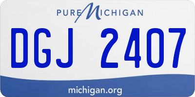 MI license plate DGJ2407