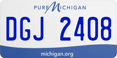 MI license plate DGJ2408