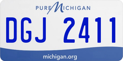 MI license plate DGJ2411