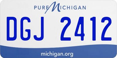 MI license plate DGJ2412