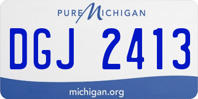 MI license plate DGJ2413