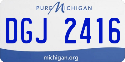 MI license plate DGJ2416