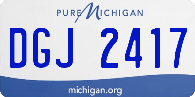 MI license plate DGJ2417