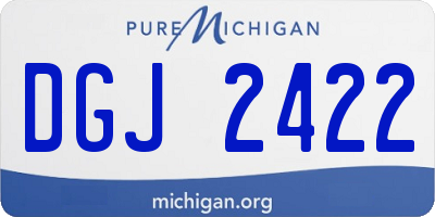 MI license plate DGJ2422