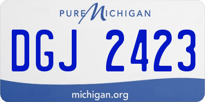 MI license plate DGJ2423