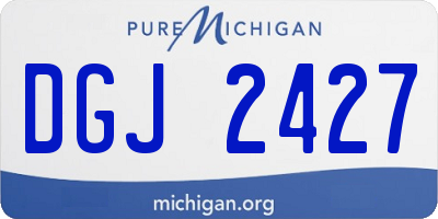 MI license plate DGJ2427