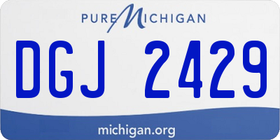 MI license plate DGJ2429