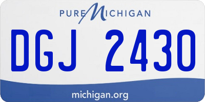MI license plate DGJ2430