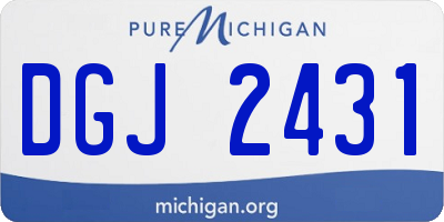 MI license plate DGJ2431