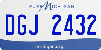 MI license plate DGJ2432
