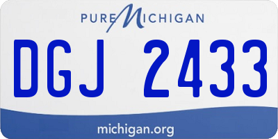 MI license plate DGJ2433