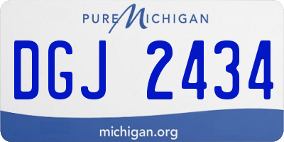 MI license plate DGJ2434