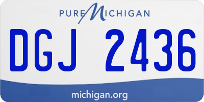 MI license plate DGJ2436
