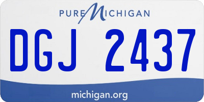 MI license plate DGJ2437