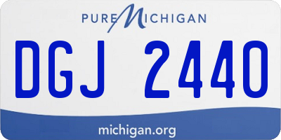 MI license plate DGJ2440
