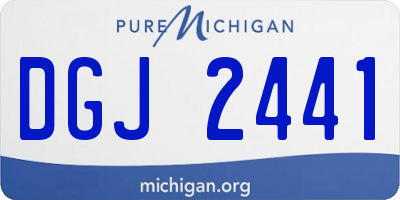 MI license plate DGJ2441
