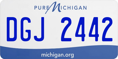 MI license plate DGJ2442