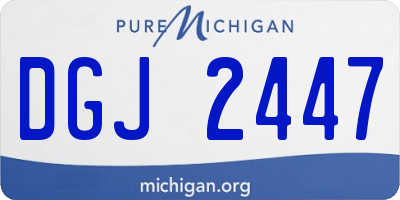 MI license plate DGJ2447