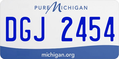 MI license plate DGJ2454