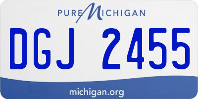 MI license plate DGJ2455
