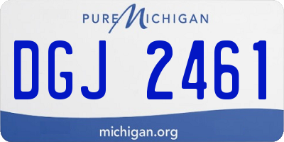 MI license plate DGJ2461