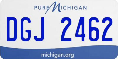 MI license plate DGJ2462